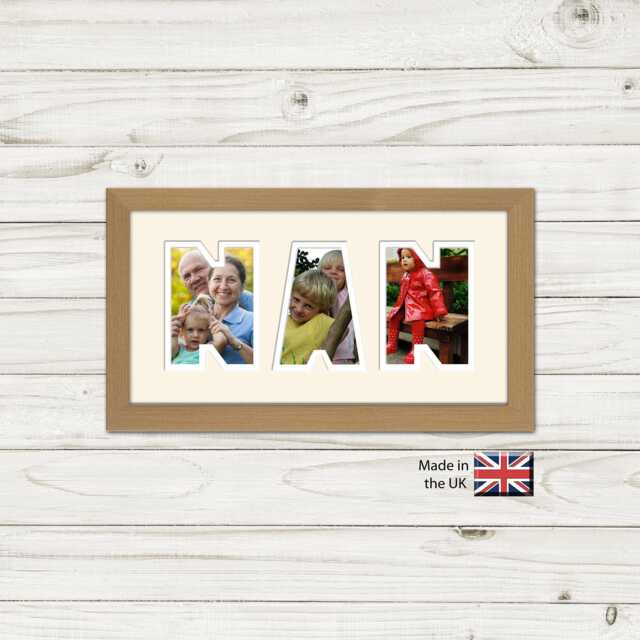 Nan Photo Frame Word Name Frame, Best Mother's Day Gift 36-Aa By Photos in A Word - image 1