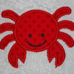 Custom Embroidered, Personalized Towel Set With Happy Crab - thumbnail 2