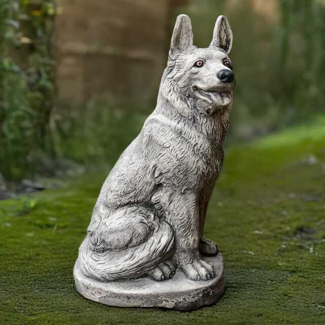Large German Shepherd Sculpture Stone Memorial Dog Statue Cement Figurine Outdoor Pet Decoration Dog Lover Gift Yard Ornament - image 1