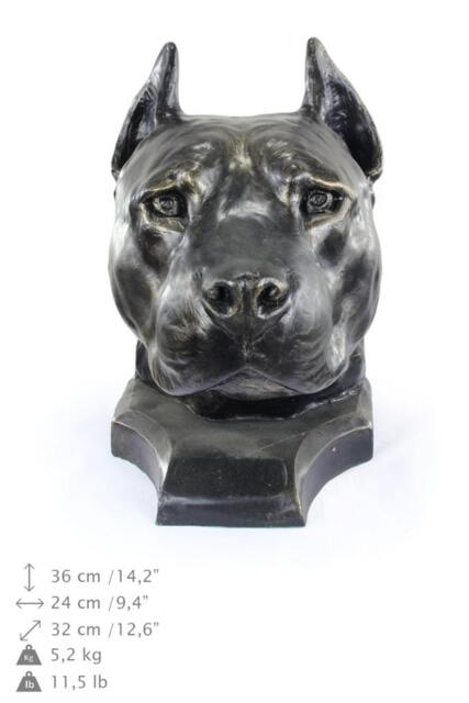American Stafforshire Bull Terrier - Cropped, Dog Big Heads Statue, Limited Edition, Artdog - image 1