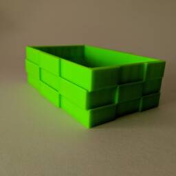 3D Printed Box With Checkered Design - thumbnail 3
