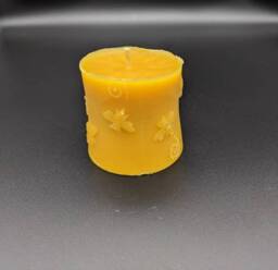 Beeswax Candles - Short Bee Pillar 100% Pure Candle - thumbnail 1