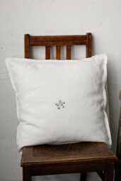 Hand Embroidered Linen Christmas Pillowcase Holiday Decor