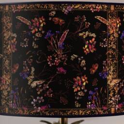 Vintage Floral Lampshade, Retro Table Lamp Shade, Handmade Paper Lampshade - thumbnail 3