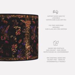 Vintage Floral Lampshade, Retro Table Lamp Shade, Handmade Paper Lampshade - thumbnail 2