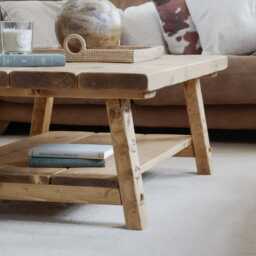 Handcrafted Rustic Fleetwood Coffee Table With Shelf - Ben Simpson Furniture - thumbnail 3
