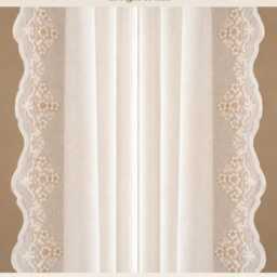 Floral Linen Curtains Double Pinch Pleat, Custom Length - thumbnail 2