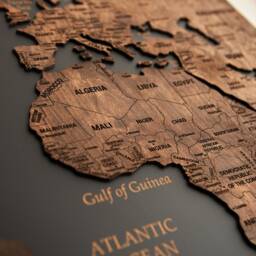 Wood Map Of The World, Push Pin Cork World Map, Decor Wall Art, Travel Apartment Decor, 5Th Anniversary Gift - thumbnail 4