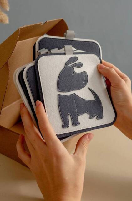 Black & White Felt Cards For Kids/ Animals Learning Cards, Baby Sensory Toys, Educational For Kids, Montesssori Toys - image 1