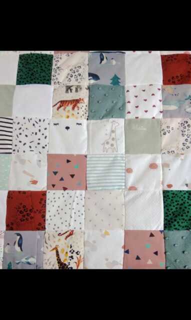 Bespoke Memory Blanket - Handmade Patchwork Quilt From Baby Clothes Custom Keepsake Gift Personalised Embroidery Included - image 1