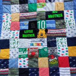 Bespoke Memory Blanket - Handmade Patchwork Quilt From Baby Clothes Custom Keepsake Gift Personalised Embroidery Included - thumbnail 2