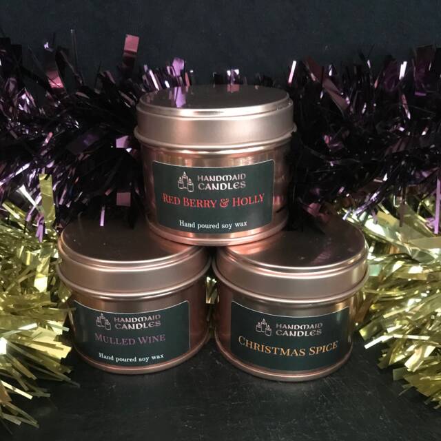 The Christmas Collection, Handmade Candles, Scented Soy Wax Candle Set, Gift Box, Secret Santa - image 1