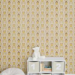 Nursery Self Adhesive Vinyl Wallpaper For Kids Room, Peel & Stick Retro Owl Pattern Wall Decal - Olb_019 - thumbnail 4