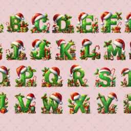 First Christmas Letter Ornament With Name & Initial - Personalised Elf Santa Hat Decoration Ornament For Tree2025 - thumbnail 2