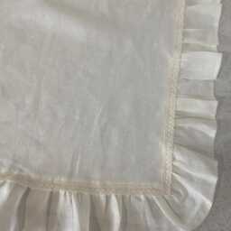 Ivory Or White Linen Ruffle Euro Sham -26x26 20x36 French Country Home - Shabby Cottage Chic- Turkish Romantic & Living Bed Pillows - thumbnail 4