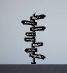 Road Sign Wall Decal Office Decor Gift Playroom Vinyl Sticker House Family Print Mural Kids Room Art 4-96 - thumbnail 1