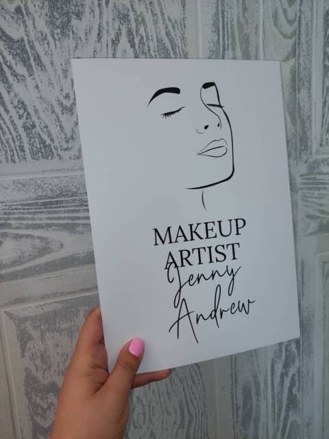 Personalised Salon Face Print - Job Role Makeup Artist Studio - image 1