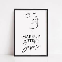 Personalised Salon Face Print - Job Role Makeup Artist Studio - thumbnail 3
