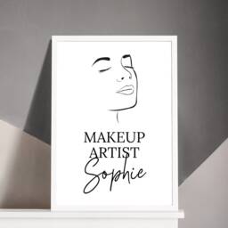 Personalised Salon Face Print - Job Role Makeup Artist Studio - thumbnail 2