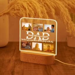 Personalized Photo Night Light, Fathers Day Gifts, Bedroom Light, Gift For Dad, Best Dad Ever, Custom Name Light - thumbnail 2