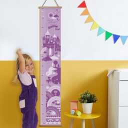 Personalised Fairytale Princess Castle Height Chart, Kid's Growth Chart, Nursery Decor Wall Hanging, First Birthday Gift - New Baby - thumbnail 2