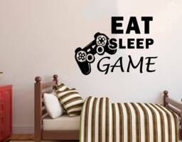 Gamer Wall Decal Video Game Controller, Gaming Room Decor 3069 - thumbnail 1