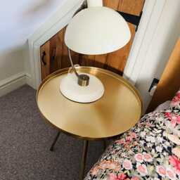 Brushed Brass Hand-Finished Tray Table, Bedside Table, Coffee Table. Scandi Style - thumbnail 4