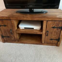 Tv Stand Rustic Solid Wood Handmade - thumbnail 2