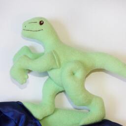 Dinosaur Security Blanket Customizable Baby Lovey With Satin - thumbnail 2