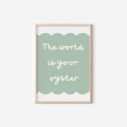 The World Is Your Oyster, Nautical Prints, Nursery Wall Art, Ocean, Sea Life, Kids Bedroom Neutral Ocean Art - thumbnail 2