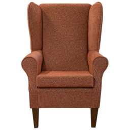 Terracotta Crosshatch Wingback Chair Handmade Accent Armchair - thumbnail 2