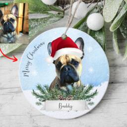 Personalised Pet Photo Christmas Ornament, Dog Bauble Decoration - thumbnail 3