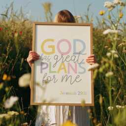 Set Of 3 Christian Nursery Prints, Wall Art, Girls Decor, Toddler Bedroom, Pastel Colours, Fearfully & Wonderfully Made - thumbnail 3