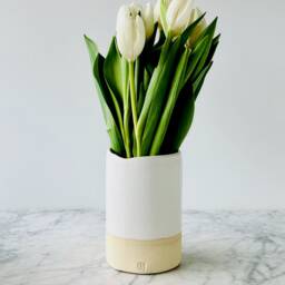 Simple Cylindrical Vase - Satin White - thumbnail 2