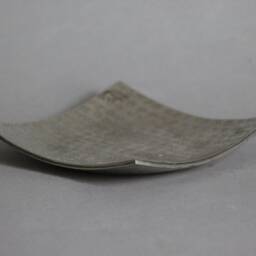 Candle Holder Candle Plate Hammered 15 cm X Nickel-Plated New - thumbnail 2