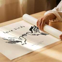 Love Birds Print Minimal Illustration Romantic Valentine Quote Poster Landscape Horizontal Wall Art - thumbnail 3