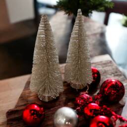Sparkly Champagne Mini Christmas Tree Holiday Display - thumbnail 2