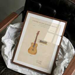 Acoustic Guitar Patent Art Print Vintage Music Studio Decor - thumbnail 2