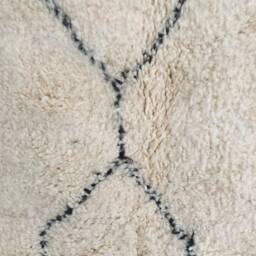 Beni Ourain Rug - Moroccan Handwoven Rug, Pure Wool, Ivory With Black Marks/170 X 230 cm 5.57 7.54 Ft Code 028 - thumbnail 4
