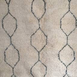 Beni Ourain Rug - Moroccan Handwoven Rug, Pure Wool, Ivory With Black Marks/170 X 230 cm 5.57 7.54 Ft Code 028 - thumbnail 2