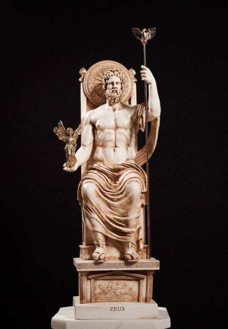 Zeus The Greatest Sculpture Statue Greek Big Size Patina - image 1