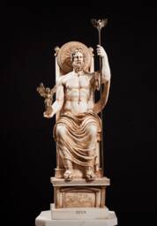 Zeus The Greatest Sculpture Statue Greek Big Size Patina - thumbnail 1