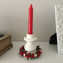 Ready To Ship, Ceramic Candlestick, Candle Holder, Ready To Paint, Christmas Decor, Birthday Gift, Unpainted Bisque