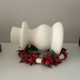 Ready To Ship, Ceramic Candlestick, Candle Holder, Ready To Paint, Christmas Decor, Birthday Gift, Unpainted Bisque - thumbnail 3