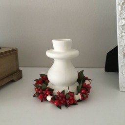 Ready To Ship, Ceramic Candlestick, Candle Holder, Ready To Paint, Christmas Decor, Birthday Gift, Unpainted Bisque - thumbnail 2