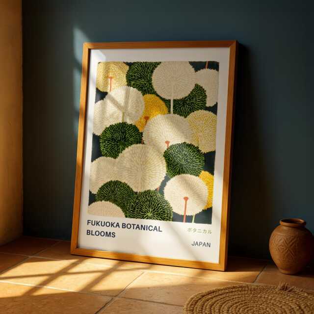 Fukuoka Dandelion Wall Art Print Japandi Botanical - Modern Japanese Poster - image 1