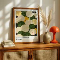 Fukuoka Dandelion Wall Art Print Japandi Botanical - Modern Japanese Poster - thumbnail 3