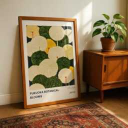 Fukuoka Dandelion Wall Art Print Japandi Botanical - Modern Japanese Poster - thumbnail 2