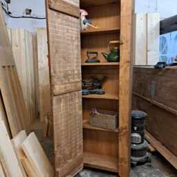 Vintage Style Linen Cupboard, Kitchen Larder, Pantry, Hallway Storage. Rustic, Reclaimed Wood - thumbnail 2