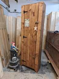 Vintage Style Linen Cupboard, Kitchen Larder, Pantry, Hallway Storage. Rustic, Reclaimed Wood